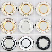 New led cylinder light ceiling light recessed living-room 5W-three-color change light home aisle corridor light hole light spotlight