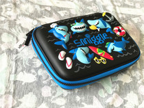 Australian Smiggle Pen Case Children Stationery Box Black Shark Multifunctional Zipper Pen Bag Students Mute