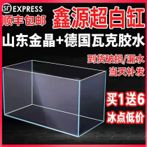 Jinjing super white glass fish tank custom rectangular large small custom living room landscaping 60cm80 grass tank turtle