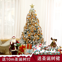 White Christmas tree ornaments luxury package home 1 8 meters encrypted flocking snow tree naked tree Christmas decorations