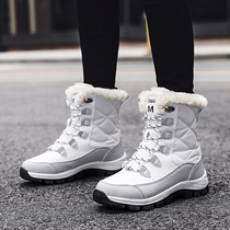 Huili snow boots womens 2020 new winter warm velvet thickened waterproof non-slip northeast outdoor ski cotton shoes