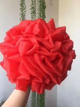 Ring square dance hand flower silk cloth big red flower dance props red cheerleading Flower Ball performance large hand holding flower