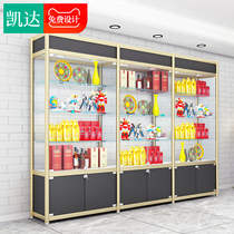 Display cabinet boutique glass showcase trophy certificate display cabinet sample cosmetics hand-run model display cabinet shelf