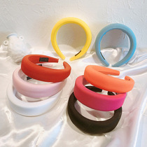 European and American sponge ring hair hoop hair bundle hair hoop womens net infrared hair hoop simple face washing hairpin wide-brim hair band