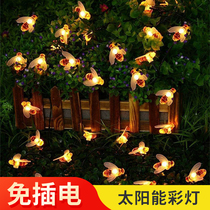 Led solar colored lights with outdoor waterproof patio garden Villa Decoration Shiny Light String Light Terrace Balcony Arrangement