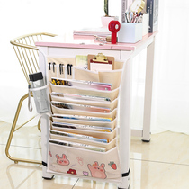 Korean girl heart book bag desk storage student hanging bag desk Oxford cloth thick hanging book bag Junior High School High School students