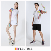Customized printing quick-drying sports suit Jersey mens spring and autumn short sleeve competition table tennis clothes badminton uniform women