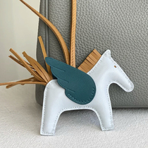 Suitable for Hermes Pony Pendant Bag Hanging Pegasus Accessories Bag Hanging Car Keychain Ornaments Handmade