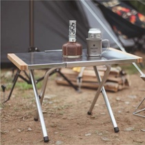 Coleman portable small steel table T-370 outdoor portable storage tea table picnic barbecue table camping folding table