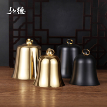 Pure copper Emperor Bell Taiwan magic Bell Buddhism cloth bell temple with drum Bell Taoist hand ringing bell with hammer