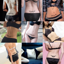 Waterproof tattoo stickers for women lasting simulation Korea sexy concealer scar seduction totem back waist