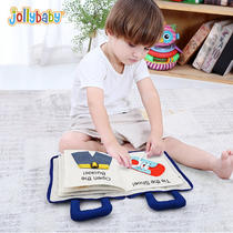 jollybaby cloth book early education baby tear can bite three-dimensional 6 months baby 1 year old 2 childrens educational toys