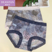 Butterfly Anfen New Speed Dry Sexy No-Marks Lace Side Antibacterial Cotton Crotch Medium-high Waist BAO WEN Mesh Yarn Girl Flat Corner Underwear