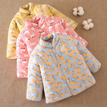 Handmade cotton flower cotton coat baby quilted jacket thickened childrens liner cotton coat warm baby outer wear clothes autumn and winter