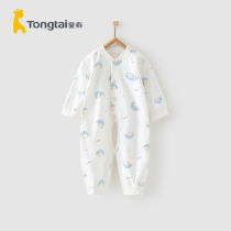 Child Tai Four Seasons 1-18-month infant male and female baby pure cotton underwear upright collar open gear khab one-piece suit