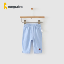 Child Tai Summer 1-4-year-old baby male and female baby clothes light and thin wave cute and fashion 7-minute pants bottom pants