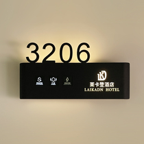 Star hotel signage custom high-end hotel luminous door number Smart door display room number plate with doorbell prompt