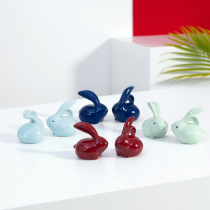 Praise creative rabbit tea pet ornaments boutique ceramic tea ware small tea play Zen tea ceremony tea set accessories decoration