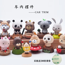 jeancard shaking head doll car carrying ornaments creative wood home accessories cute rabbit to send girl gift