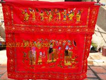 1 1 M hand-stitched gold thread three Immortals and eight immortals embroidery table skirt Australian embroidery tide embroidery Buddhist household goods embroidery