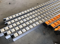 41 width flowing strip ABS PE aluminum alloy frame 41 aluminum alloy flange slide rail aluminum alloy flowing strip