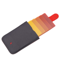 DAX Tide Mens Stacked Raqqa Bag Ultra Slim Multi-Card Wallet Dazzling Womens Carry-on Business Card Bag Gradient Wallet