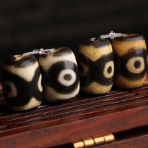 Tibet Tibetan-style old material Three-eyed celestial beads Bracelet string necklace accessories Genuine products