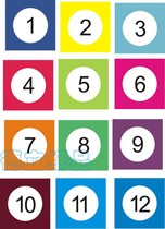 Dongguan Square 19MM Color Month Label 1-12 Digital Adhesive Label Warehouse First in First out Logo Sticker