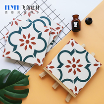 Nordic colored small flower tiles 200x200 kitchen toilet tile bathroom vintage vase toilet wall tiles 300