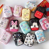 Cute cartoon mobile power data cable headset change hard disk vanity mirror key lipstick storage bag protection box