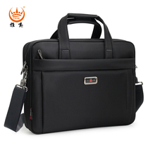Business briefcase mens canvas waterproof 15 6 inch computer bag 14 inch portable Oxford business documents business trip