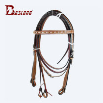 Western cowboy water Le rein ride Ruby bridle rein harness cowhide imported wild ride BCL336112