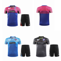 New sports competition suit 6033 table tennis clothes men and women couples childrens top set quick dry printing
