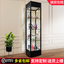 Household display cabinet Glass toy model cabinet Hand-made gundam jewelry square cabinet display cabinet cosmetics boutique cabinet
