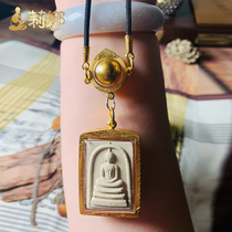 Lina Thai Buddha double hanging chongdi gold silver beads sucking brocade beads Buddha card shot contact 2540 pendant chain