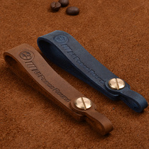 First layer cowhide car keychain mens high-grade pendant wear waist leather simple Korean creative custom gift