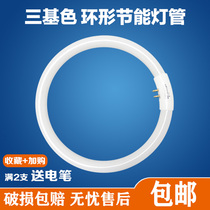 Ring lamp 22W32W40W55W white T5T6 four-pin fluorescent round household ceiling lamp energy-saving three primary colors