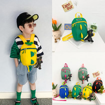Childrens bag 2021 New Baby Baby splicing small backpack cartoon dinosaur small class kindergarten schoolbag tide bag