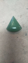 She Tai Cui old pit green triangle pendant necklace