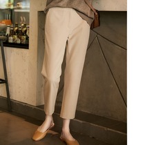 Camel suit pants womens high waist eight-point straight loose professional work pants Summer thin casual cigarette tube pants thin