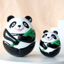 Cute panda tumbler creative baby educational toy fun doll Chengdu tourist souvenir with hand gift