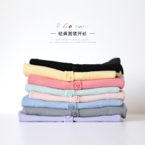 Girl Cardiovert Jacket Spring Dress Exterior Lap White Children Thin-Style Sweater Sweater Female Baby Sunscreen Air Conditioning Shirt