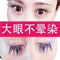 Big eye mascara waterproof non-dizziness slim long curl female super-long encrypted length does not take off makeup two sets
