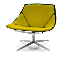 Nordic Space Chair GRP Baking Paint Designer Creative Profiled Leather Living Room Restaurant Reception Space Muscle Chair