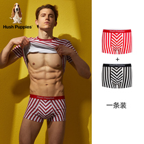 Hush Puppies Leisure Steps Mens Summer Striped Mens Breathable Flat Briefs MK-20109D