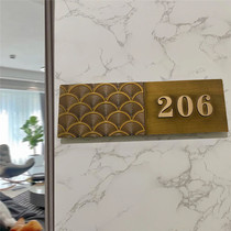 Custom number plate villa community hotel box personality creative high-grade aluminum alloy brass decoration listing