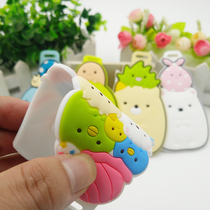 Corner bio cartoon cute luggage tag pvc soft rubber luggage tag aircraft anti-loss tag plate customization