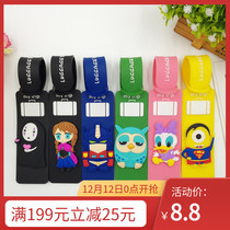 Long luggage tag custom creative boarding pass chinchillo cartoon childrens school bag pendant hanging tag