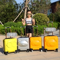 Password box Childrens small suitcase Female small light travel trolley box Girl boy cute travel tow box