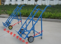 Gas cylinder trolley Double bottle industrial oxygen acetylene bottle push cart shelf silent folding car